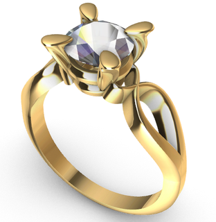 solitário anel 650mm pedra Casamento amar noivado presente Swarowski joalheria 3d print model - Mito3D