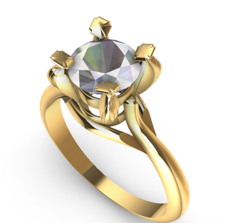 solitário anel 650mm pedra Casamento amar noivado presente Swarowski joalheria 3d print model - Mito3D