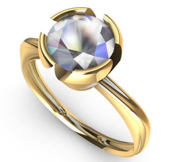 solitário anel 700 mm pedra Casamento amar noivado presente Swarowski joalheria 3d print model - Mito3D