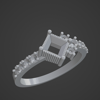 solitario rombo gioielleria 3d cuore Stampa culto anelli 3d print model - Mito3D