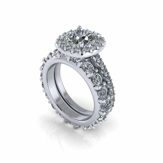 Solitär sid Stein Engagement Ring Armband Schmuck Diamant Juwelen Saphir Gold Ohrring Armreif Charakter Hochzeit Kunst einsam 3d print model - Mito3D