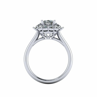 solitario giro diente diamante anillo r010 oro joyería joya lujo compromiso imprimible Boda anillos plata Moda brillante platino Budha cnc 3d print model - Mito3D