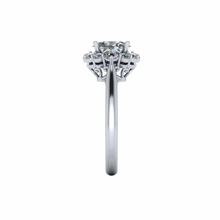 solitario giro diente diamante anillo r012 oro joyería joya lujo compromiso imprimible Boda anillos plata Moda brillante platino Budha cnc 3d print model - Mito3D