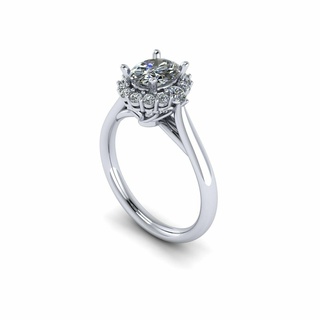 solitario giro diente diamante anillo r05 oro joyería joya lujo compromiso imprimible Boda anillos plata Moda brillante platino Budha cnc 3d print model - Mito3D