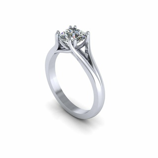 solitario giro diente diamante anillo r08 oro joyería joya lujo compromiso imprimible Boda anillos plata Moda brillante platino Budha cnc 3d print model - Mito3D