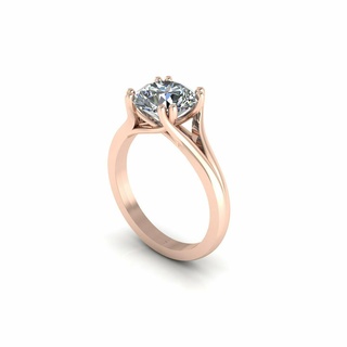 solitario giro diente diamante anillo r09 oro joyería joya lujo compromiso imprimible Boda anillos plata Moda brillante platino Budha cnc 3d print model - Mito3D
