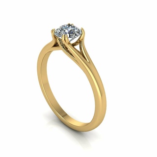 solitaire torsion dent mariage bague bracelet bijoux diamant saphir 3d print model - Mito3D
