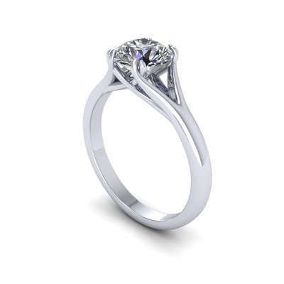 solitaire wedding ring r390 jewelry gold engagement diamond fancy marquise 3d print model - Mito3D