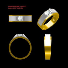 solitar ring jewelry 3d print model - Mito3D