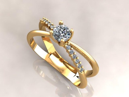 solitario joyas joias stl modelosstl 3d jewels ring anilho anel solo 3d print model - Mito3D