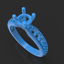 anel solitário jóias solitária 3d print model - Mito3D