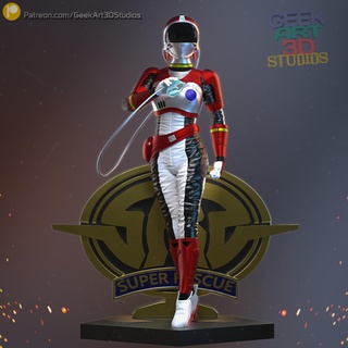 Soljeanne tokkyuu Shirei solbrain tokusatsu Super Sentai sentai âme art statue figure 3d print model - Mito3D