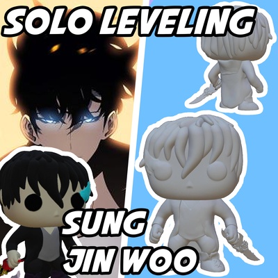 solo tesviye şarkı söylemek jin woo pop anime sololeveling manga webtoon ağ toon parça naruto hurda funko sungjin woo ejderha 3d print model - Mito3D