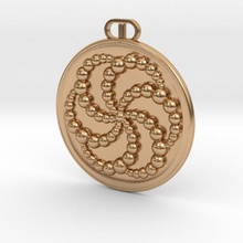 solsbury cc pendant redux jewelry wheel fractal crop circle 3d print model - Mito3D