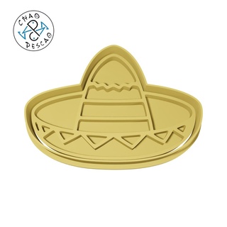 sombrero - mexican culture 5 cookie cutter fondant polymer clay baking party mexico luchador tequila cinco de mayo piramide chile cactus tacos 3d print model - Mito3D