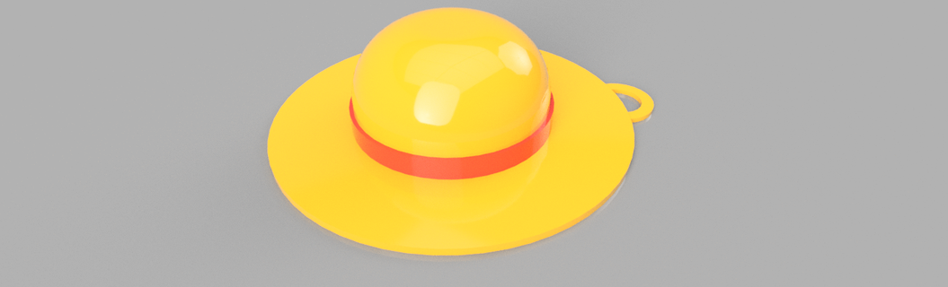 sombrero trozo llavero joyería joya anime 3d print model - Mito3D