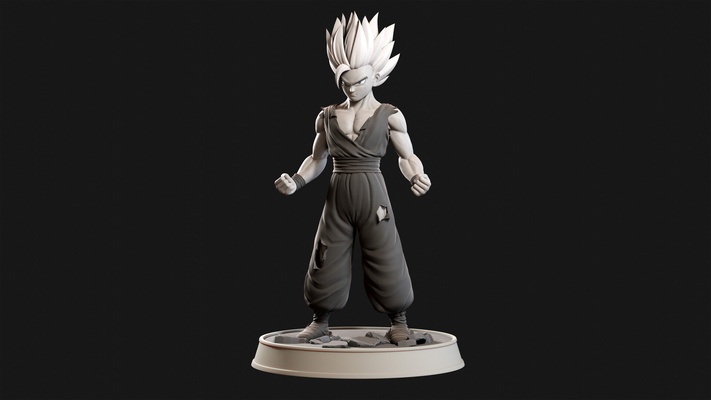 son gohan super saiyan 2 game 3d print model - Mito3D