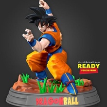 fils goku prêt bats art Goku dragon Balle Dragon Ball mignonne garçon anime manga statue figure 3d print model - Mito3D