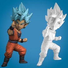 filho Goku super saiyan azul Dragão bola 3d imprimível anime manga esfera dragão personagem masculino homem humano vegeta fusão chibi 3d print model - Mito3D