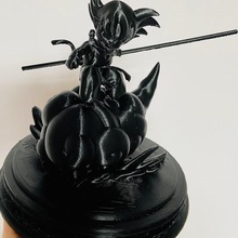 hijo de goku art Figura 3d sculture saiyano las bolas dragón figura el anime 3d print model - Mito3D