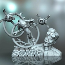 Sonic vídeo juego Arte juguete arte fan 3d print model - Mito3D