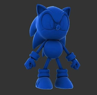 Sonic juego azul héroe vídeo animal figura juguete 3d print model - Mito3D