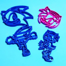 sonic amy rose set cookie cutter various sharp cookies 3d print model - Mito3D