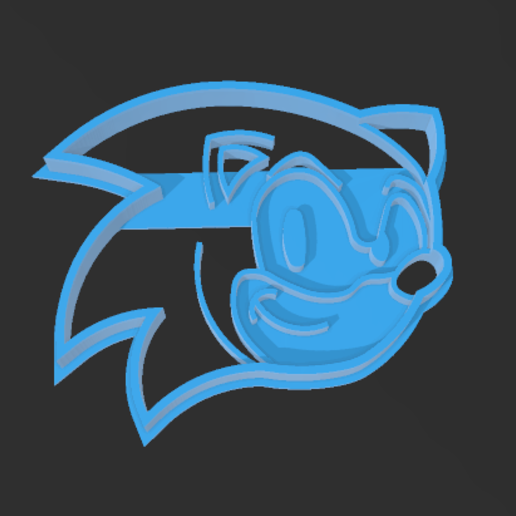 sonic cokkie cortador de cabezas varios cookie las cookies 3D print model - Mito3D