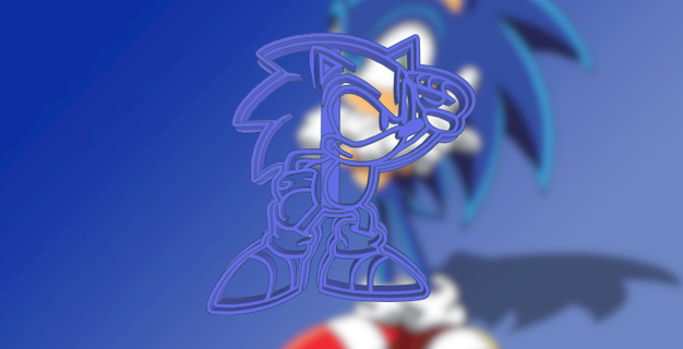 Sonic Galleta cortador agudo afilado mascota animal moldes fondant galletas diseño cortadores dibujos sega vídeo juego 3d print model - Mito3D