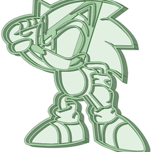 sonic à l'emporte-pièce outil de jannie cookie cutter 3d print model - Mito3D