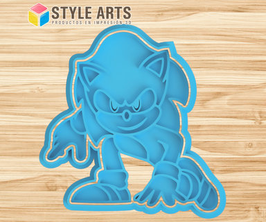 sonic cookie cutter - bakery cookies 3d print model - Mito3D