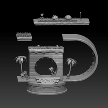 sônica diorama ficar pé Eggman sega namco bandai jogos vídeo desenho animado caudas anel 3d print model - Mito3D