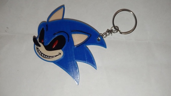 sonic exe keychain 3d print model - Mito3D