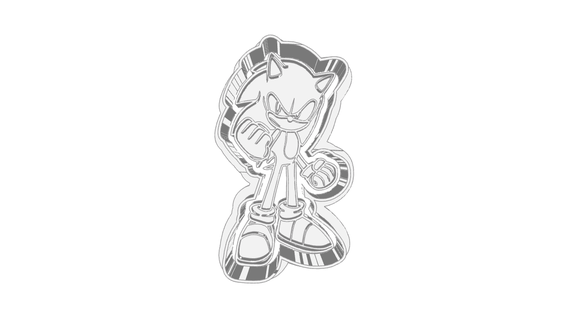 sonic game 25 cutter stamp cookie form child party confectionery 3d print model - Mito3D