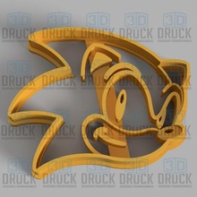 sonic head - cookie cutter home jannie biscuit 3d print model - Mito3D