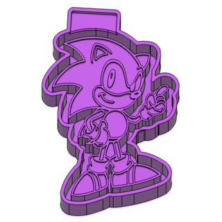 sonic hedgehog freshie mold - silicone box Home 3d model molding car housing blank stl how to make making mould tray 3d print model - Mito3D