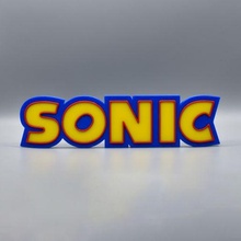 sonic hedgehog retro 3d modular logo lettering art videogames games fanart sega nintendo 3d print model - Mito3D