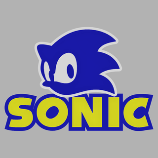 sonic illuminated sign poster luminous light decoration wall video game 3d print model - Mito3D