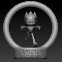 sonic movie style game cool gift sega 3d print model - Mito3D