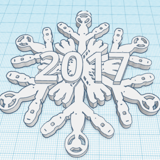sonic screwdriver snowflake - doctor art snow flake tree ornament doctorwho 3D print model - Mito3D