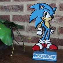 sonic stand decoration plate home sega game video games hedgehog blue character 3d print model - Mito3D
