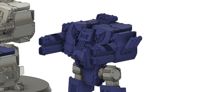 sonic weapons boxnought Game 30k heresy dreadnought emperors children noise marine 3d print model - Mito3D