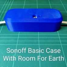sonoff basic case - space earth snap gadget esphome assistant enclosure 3d print model - Mito3D