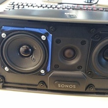 sonos play 3 - midrange speaker adapter replacement vistatron frs8 parts 3d print model - Mito3D