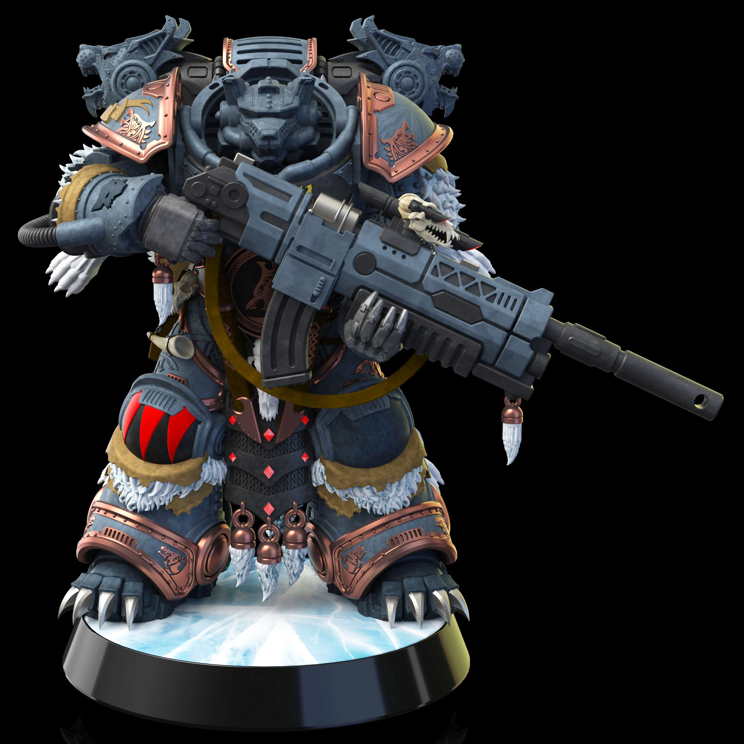 filhos fenrir tático intermediário vagabundo rifle pelotão sark mecha conceitos lobo suficiente esgrimista 3D print model - Mito3D