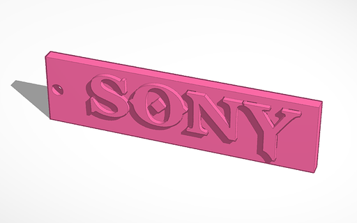 Sony gow portachiavi pendente 3d print model - Mito3D