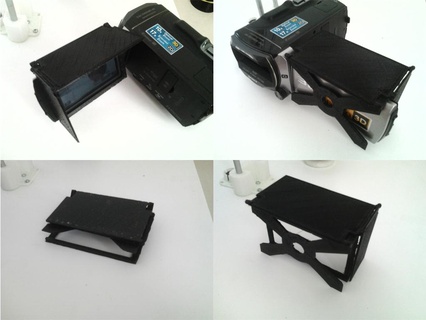 sony hdr-td10 foldable sunshade Gadget td10 camera video gadget 3d print model - Mito3D