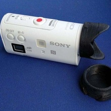 sony hdr lente capucha gorra acción leva az1 cámara 3d print model - Mito3D