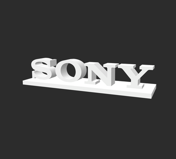 Sony logo signe supporter symbole téléphone intelligent pc écouteurs 3d print model - Mito3D