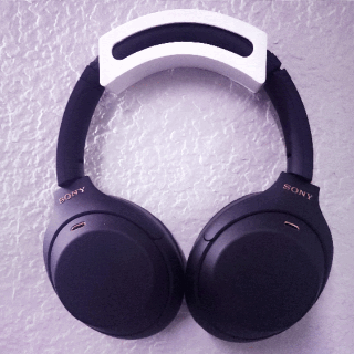 sony wh-1000xm4 wall mount minimal headphones xm4 black mixture whxm4 easy 3d print model - Mito3D